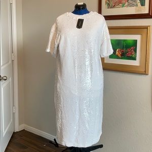 Eloquii White Sequence Dress